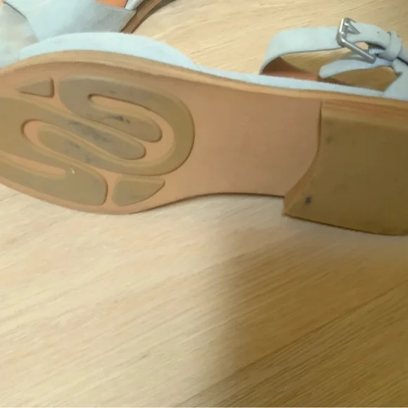 Gentle Souls dove grey/almost blue-Sandals with Ankle Strap - Picture 3 of 6